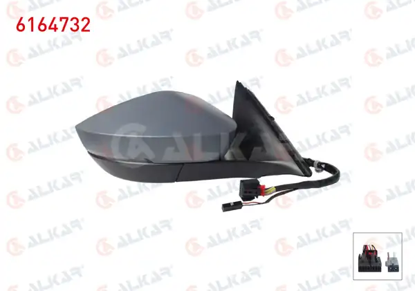 ALKAR 6164732 | Ayna Komple Sağ Otm. Katlanır Serit Takip Octavia 20