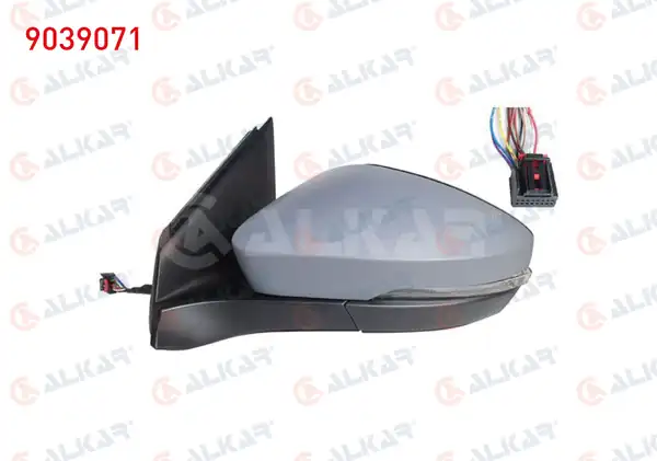 ALKAR 9039071 | Dış Dikiz Aynası Sol Elektrikli Asferık Isıtmalı Astarlı Sinyalli 8 Pin Volkswagen T-Cross 2018 -