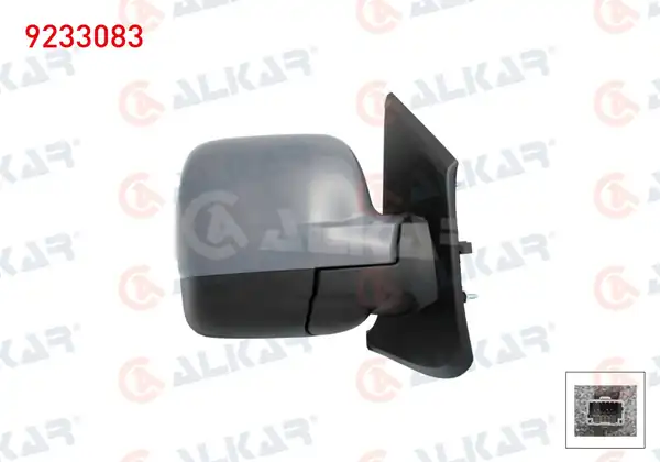 ALKAR 9233083 | Dış Dikiz Aynası Sol Mekanik Asferık Astarlı Sinyalli 2 Pin Renault Traffic 2014