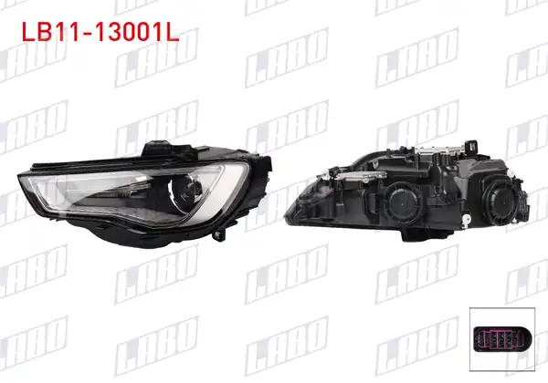 LABO LB11-13001L | Far Sol Xenon Mercekli Ledli Audi A3 2013