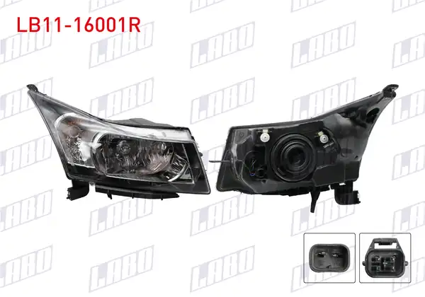 LABO LB11-16001R | Far Sağ Elektrikli Siyah Chevrolet Cruze 09
