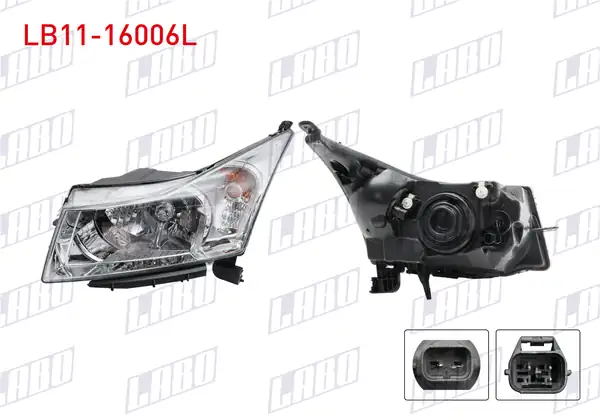 LABO LB11-16006L | Far Sol İçi Krom Motorlu Chevrolet Cruze 2009 2012