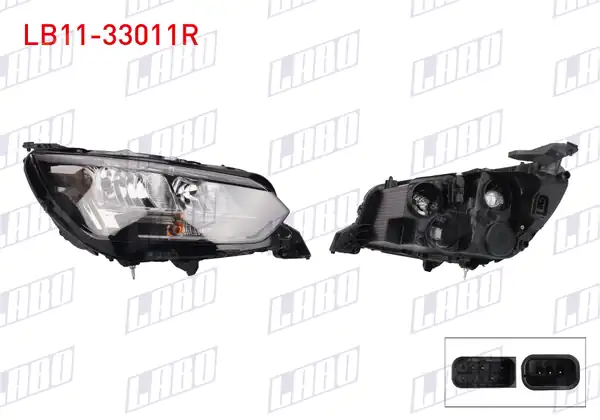 LABO LB11-33011R | Far Sağ Gündüz Farsiz Peugeot 208 2019