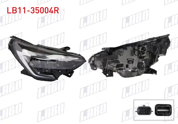 LABO LB11-35004R | Far Sağ Siyah İç Renault Clio V 2021