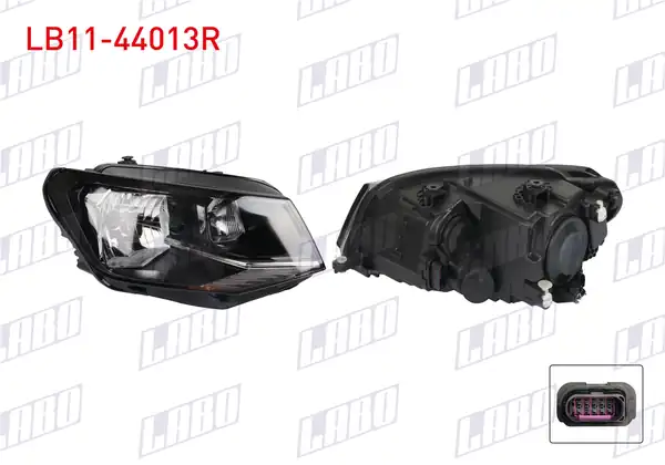 LABO LB11-44013R | Far Sağ Siyah Çerçeveli Volkswagen Caddy 2016