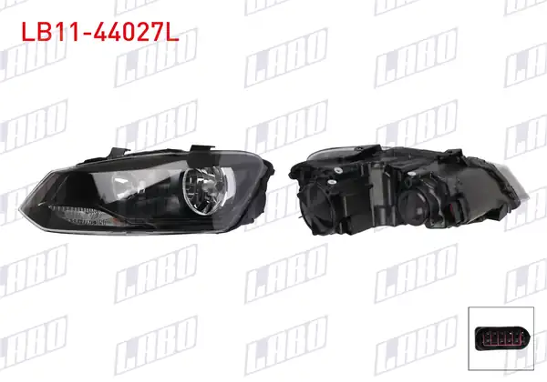 LABO LB11-44027L | Far Sol Siyah Motorlu Volkswagen Polo V 6r1 6c1 2009 2018