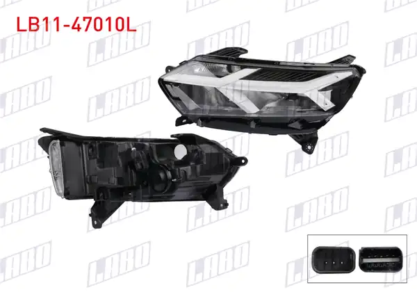 LABO LB11-47010L | Far Sol İçi Beyaz Ledli Motorlu Dacia Logan III Sandero III Jogger