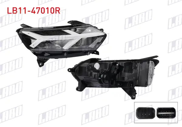 LABO LB11-47010R | Far Sağ İçi Beyaz Ledli Motorlu Dacia Logan III Sandero III Jogger