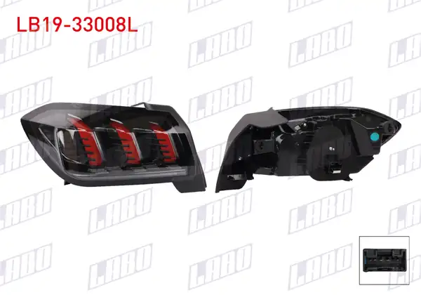 LABO LB19-33008L | Stop Sol Ledli Peugeot 208 > Line Allure 2019