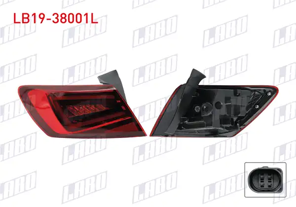 LABO LB19-38001L | Stop Sol Dış Ledli Seat Leon 2013 2016