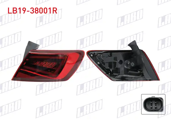 LABO LB19-38001R | Stop Sağ Dış Ledli Seat Leon 2013 2016