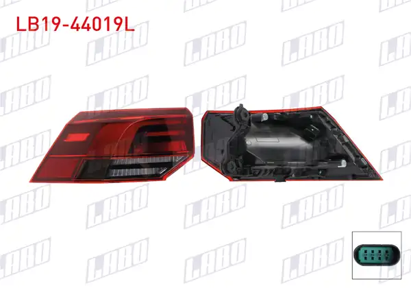 LABO LB19-44019L | Stop Sol Dış Ledli Volkswagen Golf 8 Cd1 Da1 2020