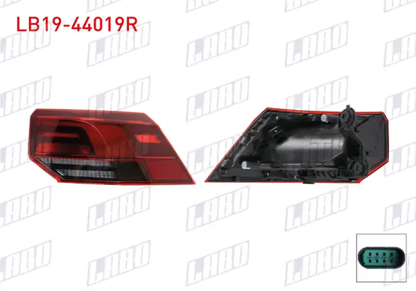 LABO LB19-44019R | Stop Sağ Dış Ledli Volkswagen Golf 8 Cd1 Da1 2020