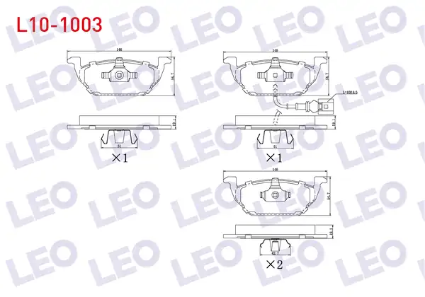 LEO L10-1003 | Fren Balata Ön Fişli VW Golf IV