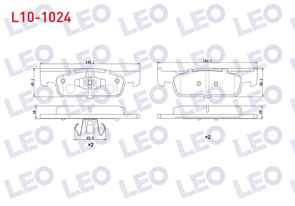 LEO L10-1024 | Fren Balata Ön Renault Symbol III