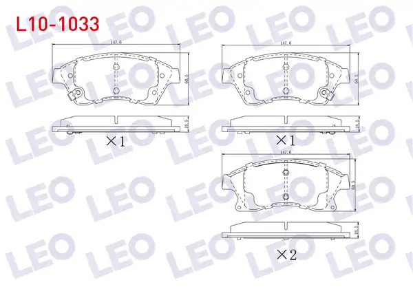 LEO L10-1033 | Fren Balata Ön Ikazlı Opel Astra J
