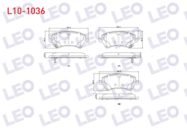 LEO L10-1036 | Fren Balata Ön Ikazlı Toyota Corolla