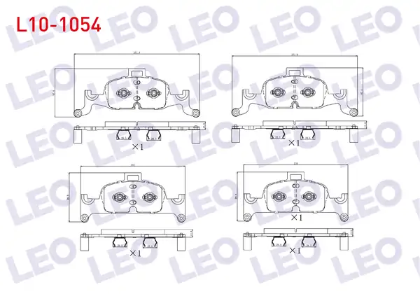 LEO L10-1054 | Fren Balata Ön Ikazlı Yengec Tip Audi A4