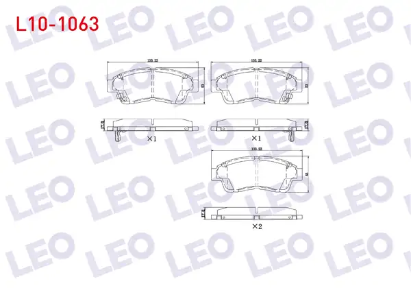 LEO L10-1063 | Fren Balata Ön Ikazlı Tel Delikli Toyota Corolla