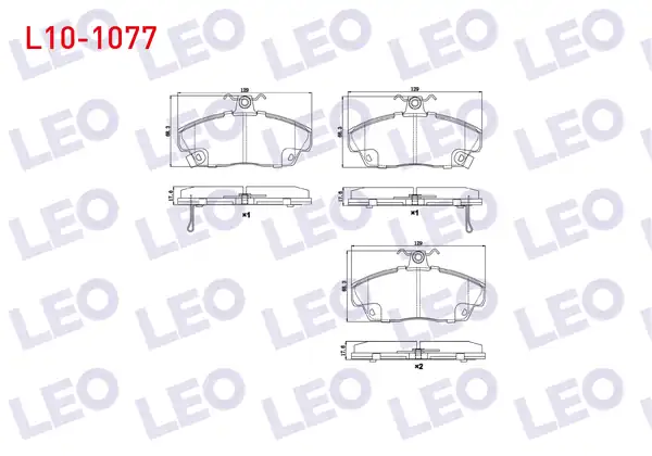 LEO L10-1077 | Fren Balata Ön Ikazlı Honda Euro Civic 1991 2005 Rover 214 1995 2000 416 1995 2000 Gaz Gazelle 2012 Tata Telcolıne 1999 2007