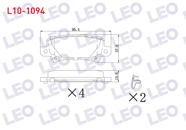 LEO L10-1094 | Fren Balata Arka Ikazlı Toyota Corolla