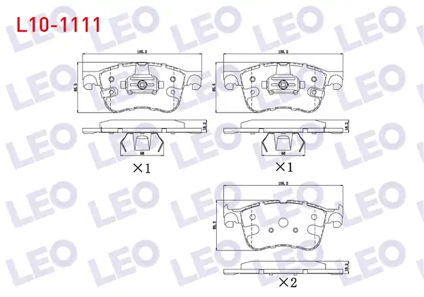 LEO L10-1111 | Fren Balata Ikazlı Ön Ford Focus IV 2018 Kuga III 2019 Puma 2020