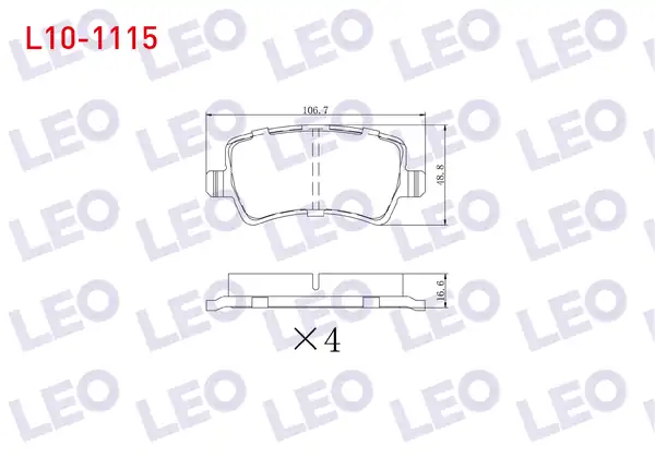 LEO L10-1115 | Fren Balata Arka Volvo Xc70