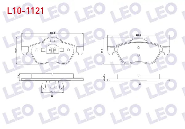 LEO L10-1121 | Fren Balata Ön Renault Laguna II