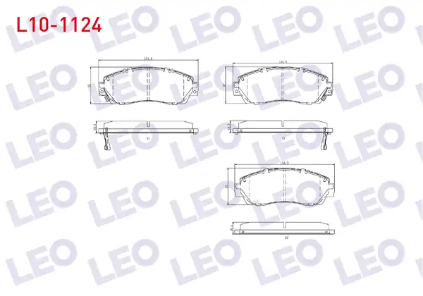 LEO L10-1124 | Fren Balata Ön Ikazlı Tel Delikli Chery