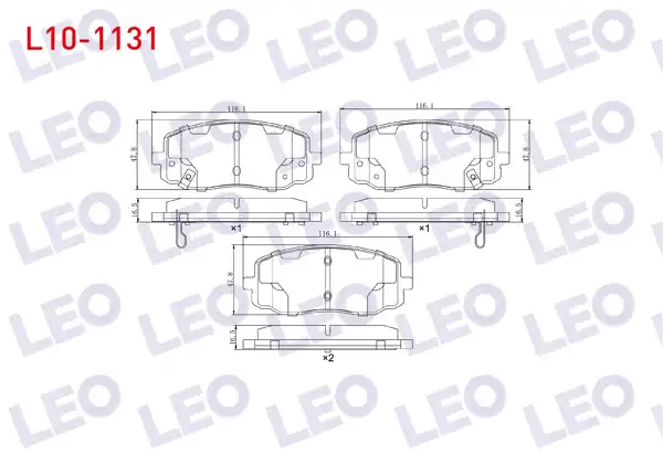 LEO L10-1131 | Fren Balata Ön Ikazlı Kia Picanto