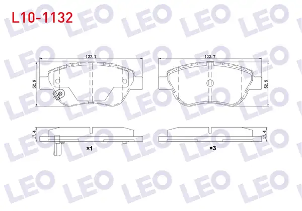 LEO L10-1132 | Fren Balata Ön Opel Corsa D 1 2 2006 2014 Corsa D 1 0 75 Hp 2006 2014