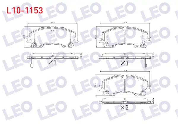 LEO L10-1153 | Fren Balata Ön Ikazlı Nissan X Traıl