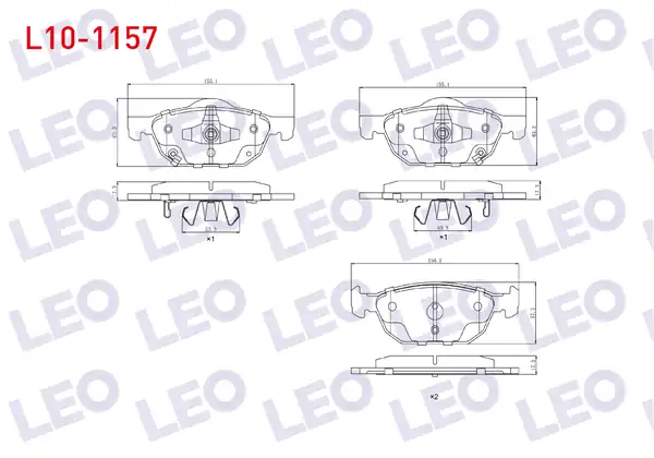 LEO L10-1157 | Fren Balata Ikazlı On Honda Civic X (Fc) 1.5 Rs 2016 -