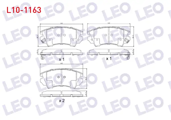 LEO L10-1163 | Fren Balata Ön Ikazlı Opel Insignia