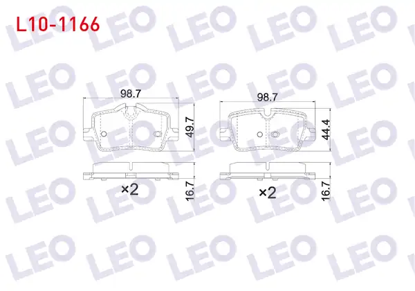 LEO L10-1166 | Fren Balata Arka Bmw 3 Serisi G20 320i 320 D 320 D Xdrive 2018