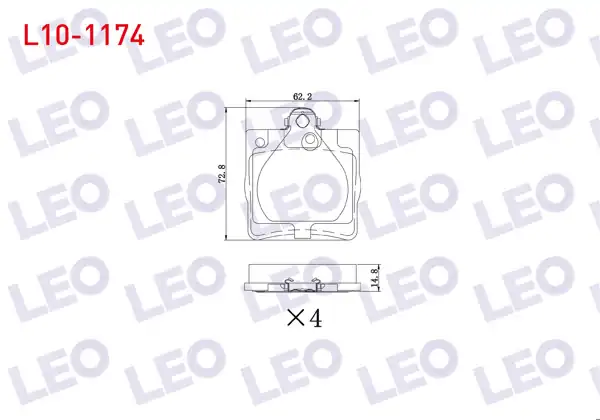 LEO L10-1174 | Fren Balata Arka E Serisi (W210) E 200