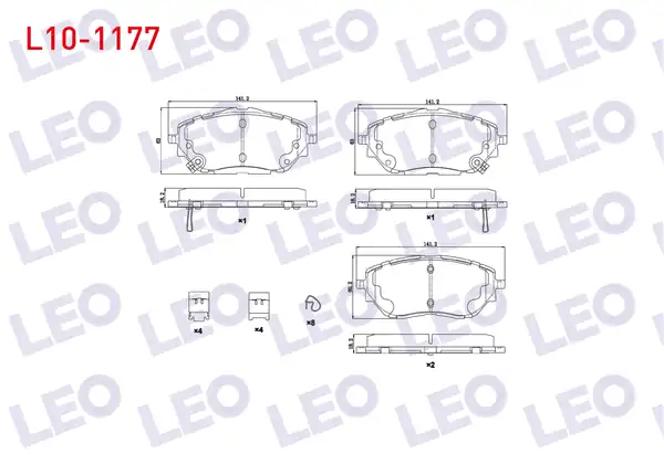 LEO L10-1177 | Fren Balata Ikazlı Ön Toyota C Hr _x1_ 1 8 Hybrid 2016
