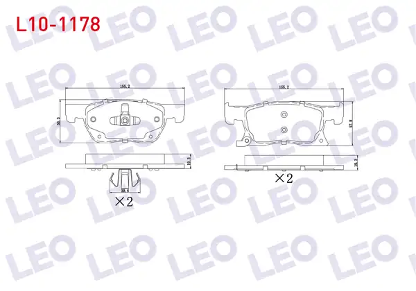LEO L10-1178 | Fren Balata Ön Ikazlı Opel Astra K 1 6 CDTI 15 Jant 2015 Astra K 1 4i Turbo 15 Jant 2015