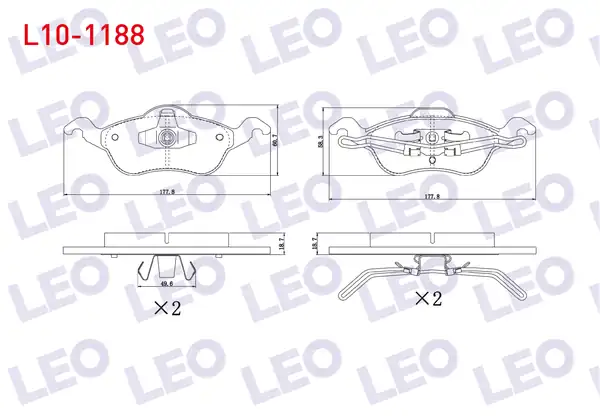 LEO L10-1188 | Fren Balata Ön Ford Focus İ