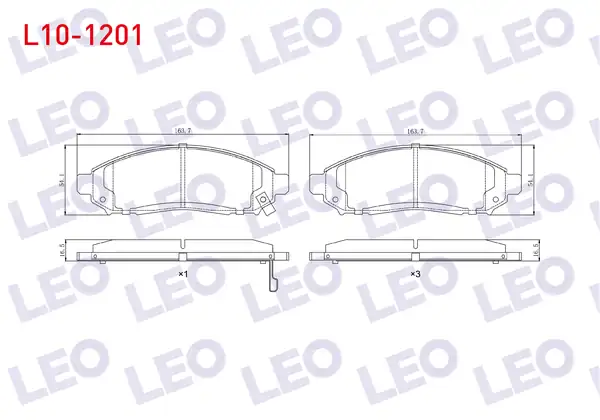 LEO L10-1201 | Fren Balata Ön Ikazlı Tel Delikli Nissan Navara D40 2 5 dCi 4wd 2005 2015 Nissan Pathfinder R51 2 5 dCi 2005