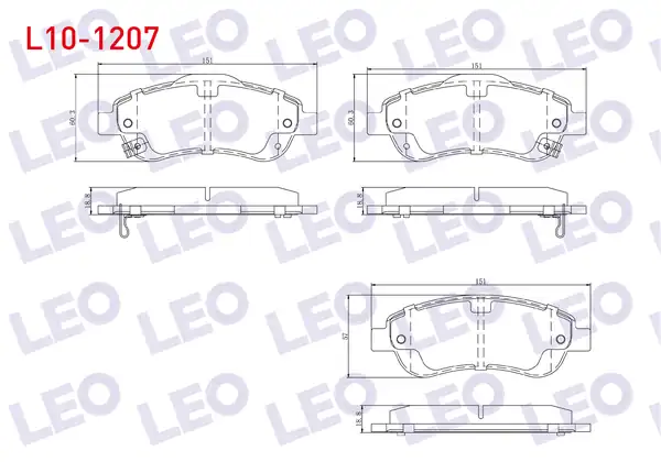 LEO L10-1207 | Fren Balata Ön Ikazlı Honda Cr V III