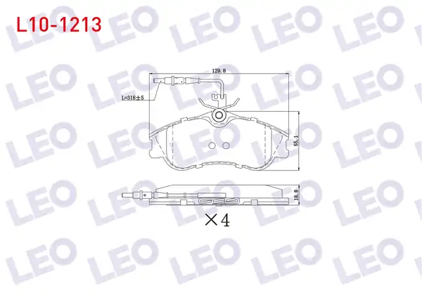 LEO L10-1213 | Fren Balata Ön Fişli Peugeot Partner