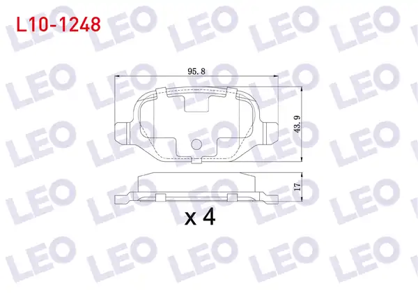 LEO L10-1248 | Fren Balata Arka Fiat Linea 1 6 Mjt 2007 Linea 1 4 T Jet 2007 Alfa Romeo 147 937 1 6 2001 2010 147 937 1 9 JTD 2001 2010