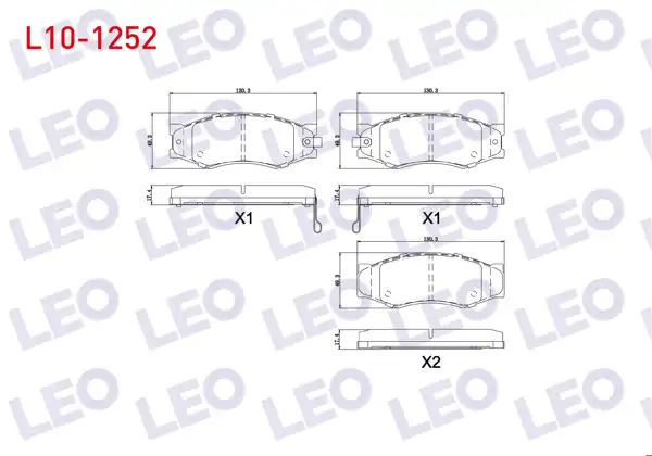 LEO L10-1252 | Fren Balata Ön Ikazlı Nissan Navara