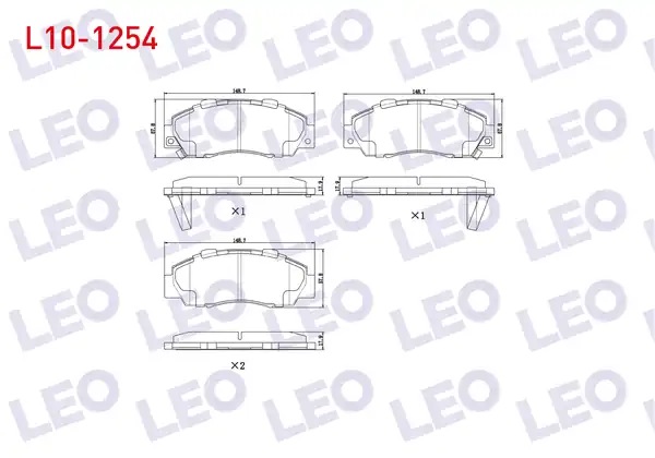 LEO L10-1254 | Fren Balata Ön Ikazlı Honda Accord IV