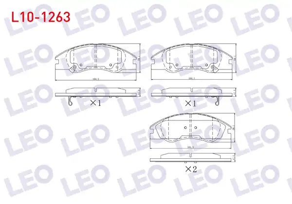 LEO L10-1263 | Fren Balata Ön Ikazlı Kia Cerato (Ld) 1.6İ 2004-2012 / Kia Cerato (Ld) 1.5 CRDI 2004-2012
