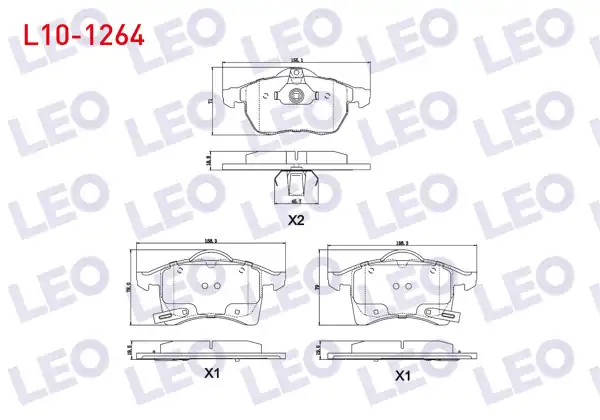 LEO L10-1264 | Fren Balata Ön Ikazlı Opel Zafira A