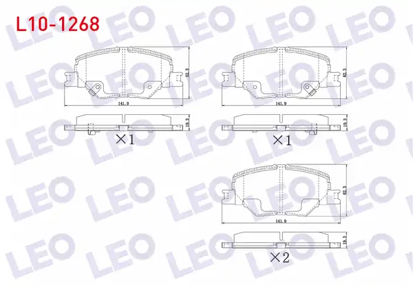 LEO L10-1268 | Fren Balata Ön Ikazlı Opel Insignia B 1 6 CDTI 17 18 20 Jant 2017