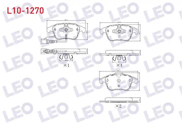 LEO L10-1270 | Fren Balata Ön Fişli Volkswagen Tiguan