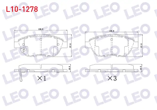 LEO L10-1278 | Fren Balata Ön Ikazlı Opel Corsa D